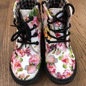 Floral Combat Boots